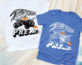 Boys Preschool Shirt I'm Ready To Crush Prek Tee, Back to School Kid Preschool Tshirt, Monster Shark Shirt, Pre-k Shirt, Funny School Shirt