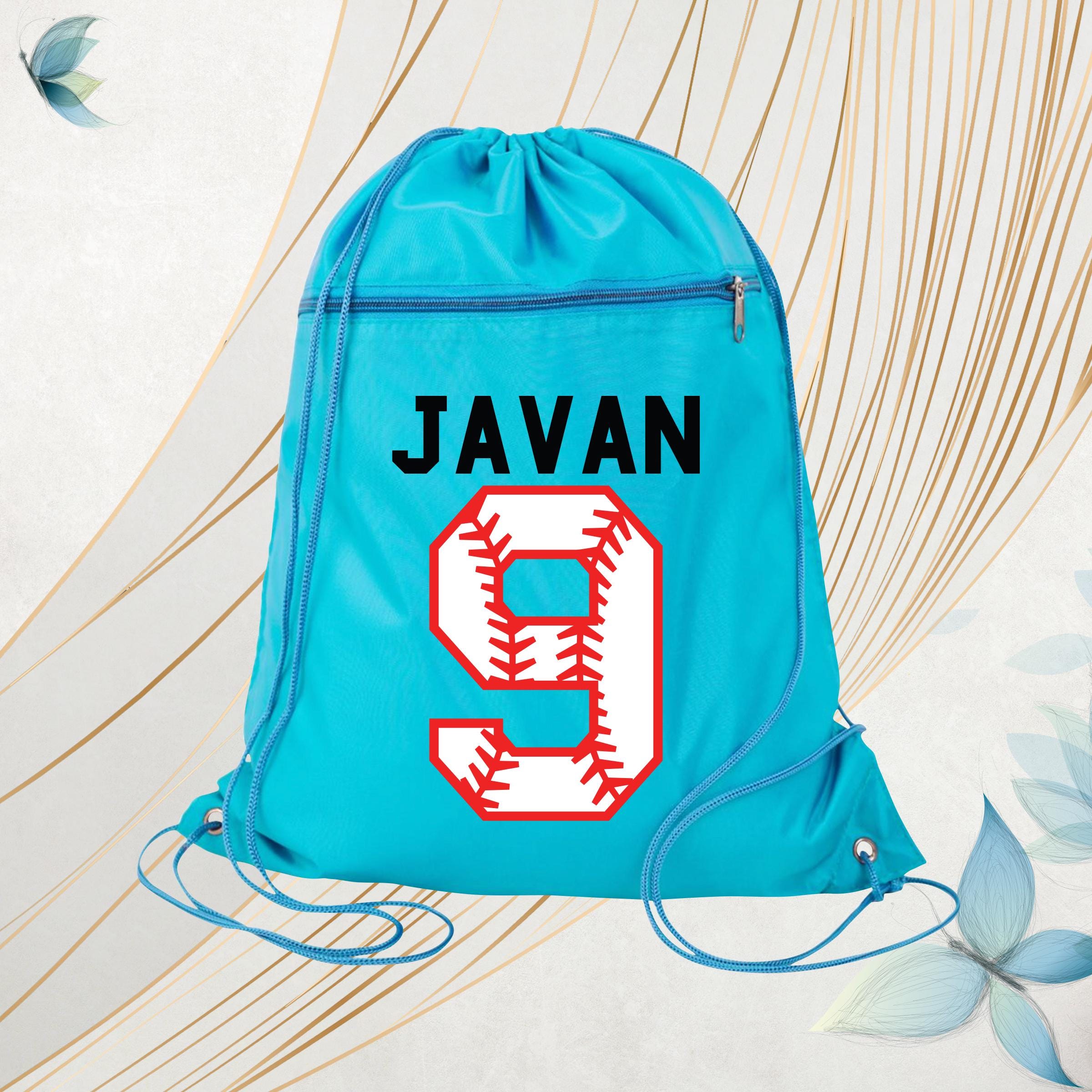 Custom Fan Drawstring Backpack Baseball Custom Drawstring Backpacks Bags, Baseball Name Number Bag ...