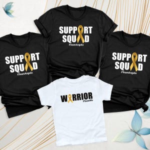 Childhood Support Squad Cancer Shirt, Gold Ribbon Pediatric Tshirt, Childhood Cancer Warrior Shirt, Cancer Awareness Tee, Fighter Team Shirt