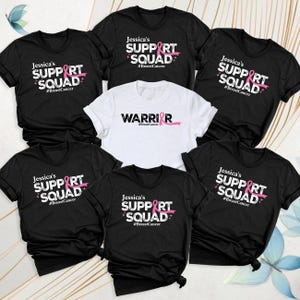 Breast Cancer Warrior Shirt, Awareness Support Squad Cancer Shirt, Pink Ribbon Shirt, Breast Cancer Support Women Tee, Breast Cancer Tshirt