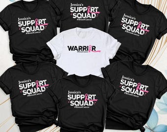 Camiseta del equipo de apoyo contra el cáncer de mama, camiseta personalizada de grupo de concientización sobre el cáncer de mama, camiseta de la caminata contra el cáncer de mama, camiseta de apoyo familiar contra el cáncer de mama