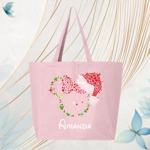 Bolsas navideñas de Minnie Mouse, bolsas navideñas de Disney, bolsa navideña de Mickey Mouse, bolsa navideña familiar de Disney con cremallera, bolsas navideñas personalizadas de Minnie Mouse imagen 7