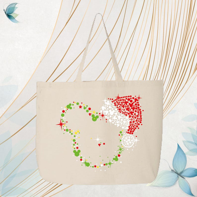 Bolsas navideñas de Minnie Mouse, bolsas navideñas de Disney, bolsa navideña de Mickey Mouse, bolsa navideña familiar de Disney con cremallera, bolsas navideñas personalizadas de Minnie Mouse imagen 6