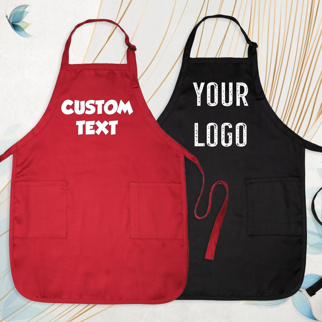 Personalized Apron Women Men, Custom Aprons With Logo, Custom Name ...