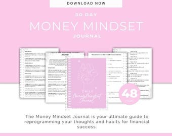 Geld Mindset Journal für Frauen | Fragt nach finanziellem Wohlbefinden und Wohlstand | Wandeln Sie Ihr Geld Mindset