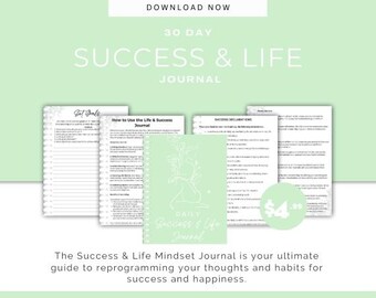 Erfolg und Lebensjournal für Frauen | Ziele setzen, Produktion und persönliches Wachstum | Verwirklichen Sie Ihre Träume