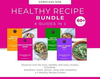 Gesundes Rezeptführer-Bundle | 60 einfache & leckere Rezepte mit Mahlzeit-Planer und MyFitnessPal-Integration