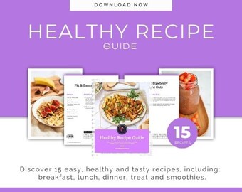 Gesundes Rezept-Handbuch: 15 einfache Rezepte, Meal Plan, Shopping List | MyFitnessPal Strichcode | Nahrhafte Mahlzeiten, schnelles Kochen, Abnehmen.