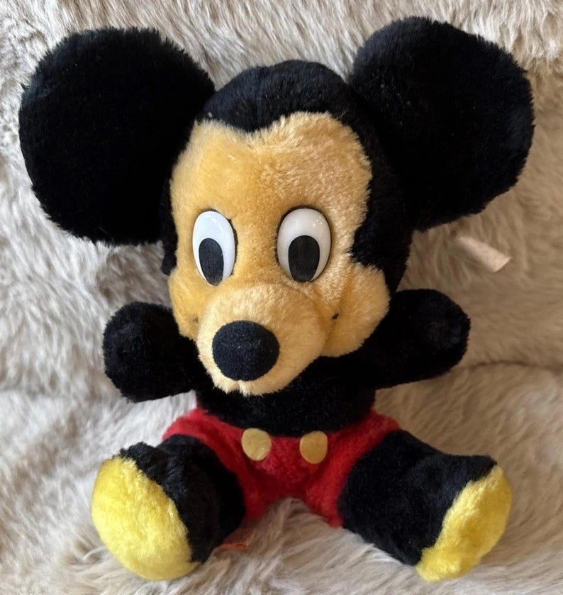 WALT DISNEY Vintage Micky Maus Plüsch Stofftier Made in Korea Bild 2