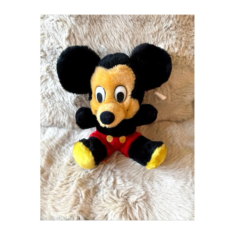 WALT DISNEY Vintage Micky Maus Plüsch Stofftier Made in Korea Bild 1