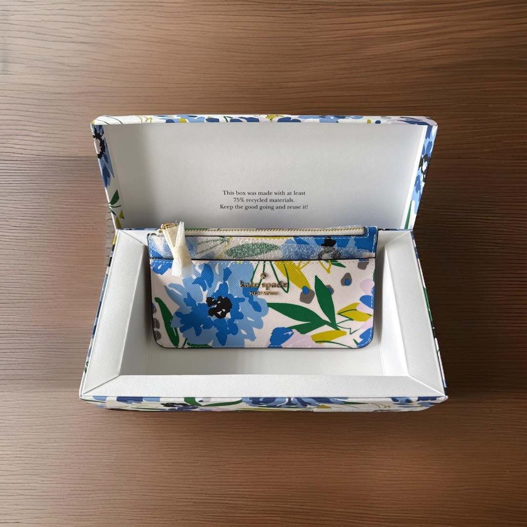 折りたたみ財布 Kate Spade KK944 Boxed Madison Floral Large Slim Card Holder Boxed Madison Floral Large Slim Card Holder | Kate Spade Outlet