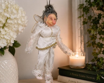 Jacqueline Kent Fairy Godmother Doll Ornament 2002 Winking Angel