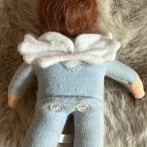 Vintage 1984 Avon Littlest Angel Dock Blå Outfit Halo Wings 5” Plyschfigur bild 3