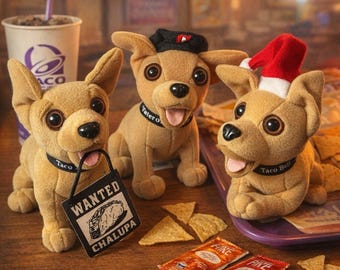 Vintage Taco Bell Chihuahua Plush Lot 3 Talking Dogs Non Working 1990s