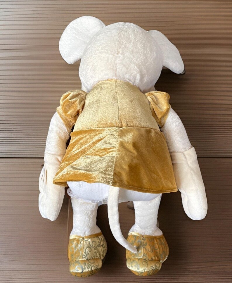Disney Store Minnie Mouse Gold Cream Ivory Plush Stuffed Animal 26" Huggable image 4