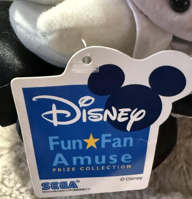 Disney Minnie Maus Plüsch SEGA 2008 Fun Fan Amuse Gothic Hase Puppe Schwarz Dress Bild 8