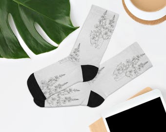 Floral Print Recycled Blend Socks | Eco-Friendly Fashion