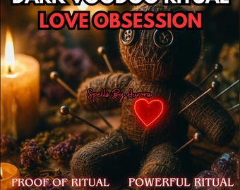 RITUAL DE OBSESIÓN AMOR - Ritual vudú de magia oscura - Poderoso hechizo de amor de magia negra - Amor apasionado - Lanzamiento el mismo día - Hechizo de amor vudú