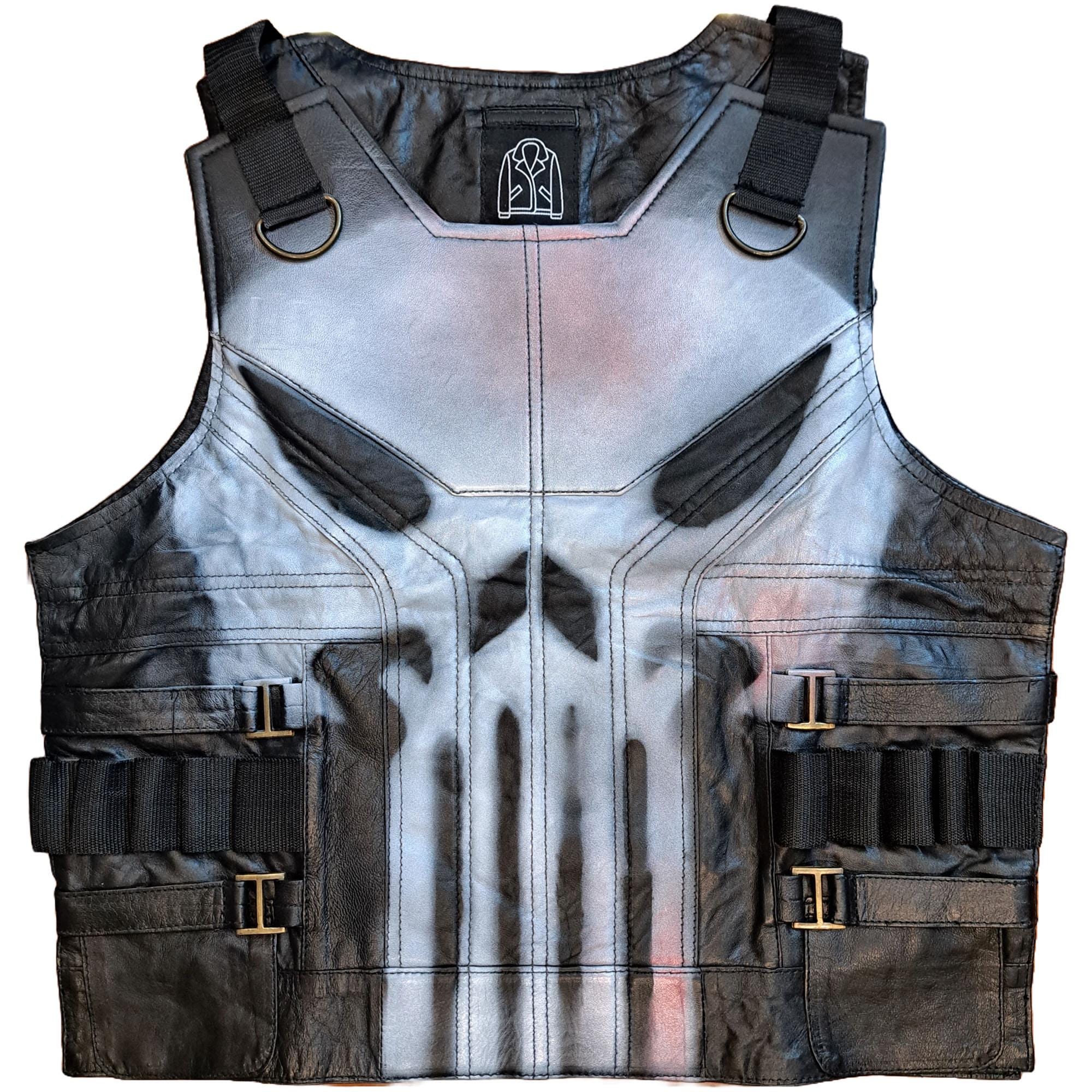 Skull leather vest - Etsy 日本 Skull leather vest - Etsy 日本