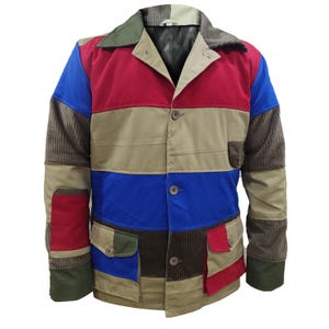 Chaqueta de Raoul Duke, versión de escritor, chaqueta de patchwork Las Vegas, chaqueta Hunter S. Thompson, chaqueta de caza de autor de los años 60