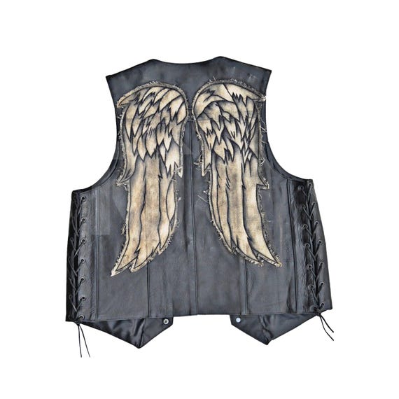 Handmade Leather Angel Wings Vest: Cosplay Costume - Etsy