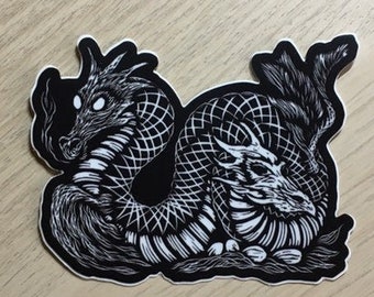 Brooding Dragon 4" sticker indoor/outdoor vinyl