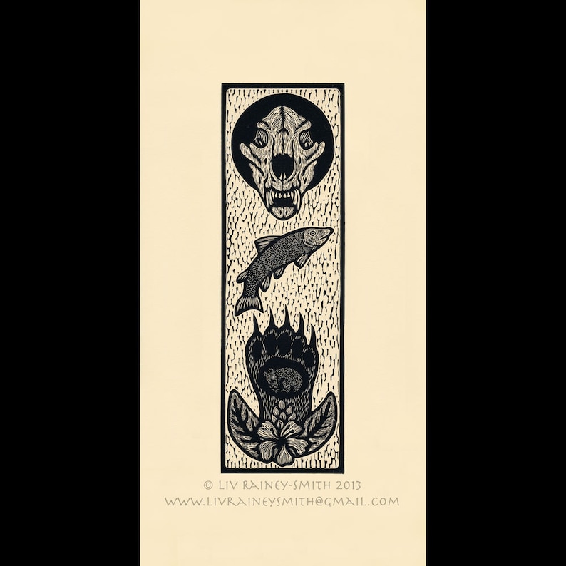 Bear woodcut limited edition Arcanum Bestiarum bestiary print