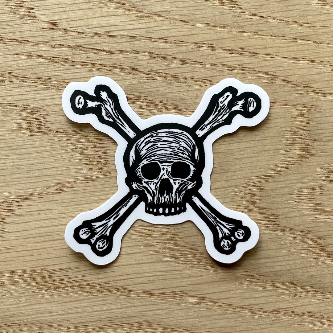 Crossbones Sticker Skull and Crossbones Sticker Indoor/outdoor Vinyl - Etsy