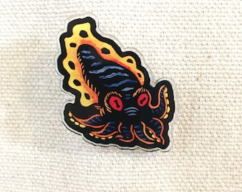 Cuttlefish acrylic pin