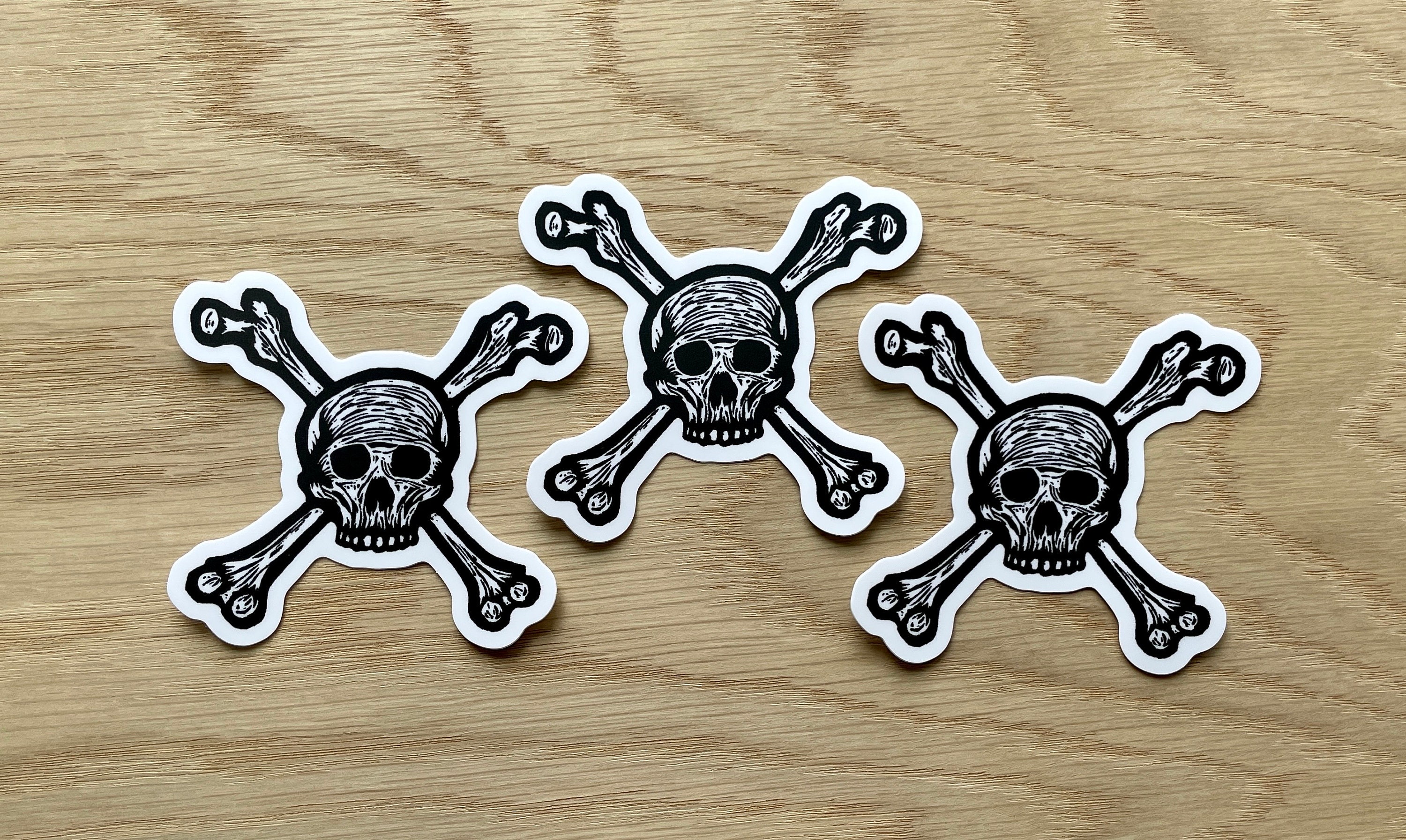 Crossbones Sticker Skull and Crossbones Sticker Indoor/outdoor Vinyl - Etsy