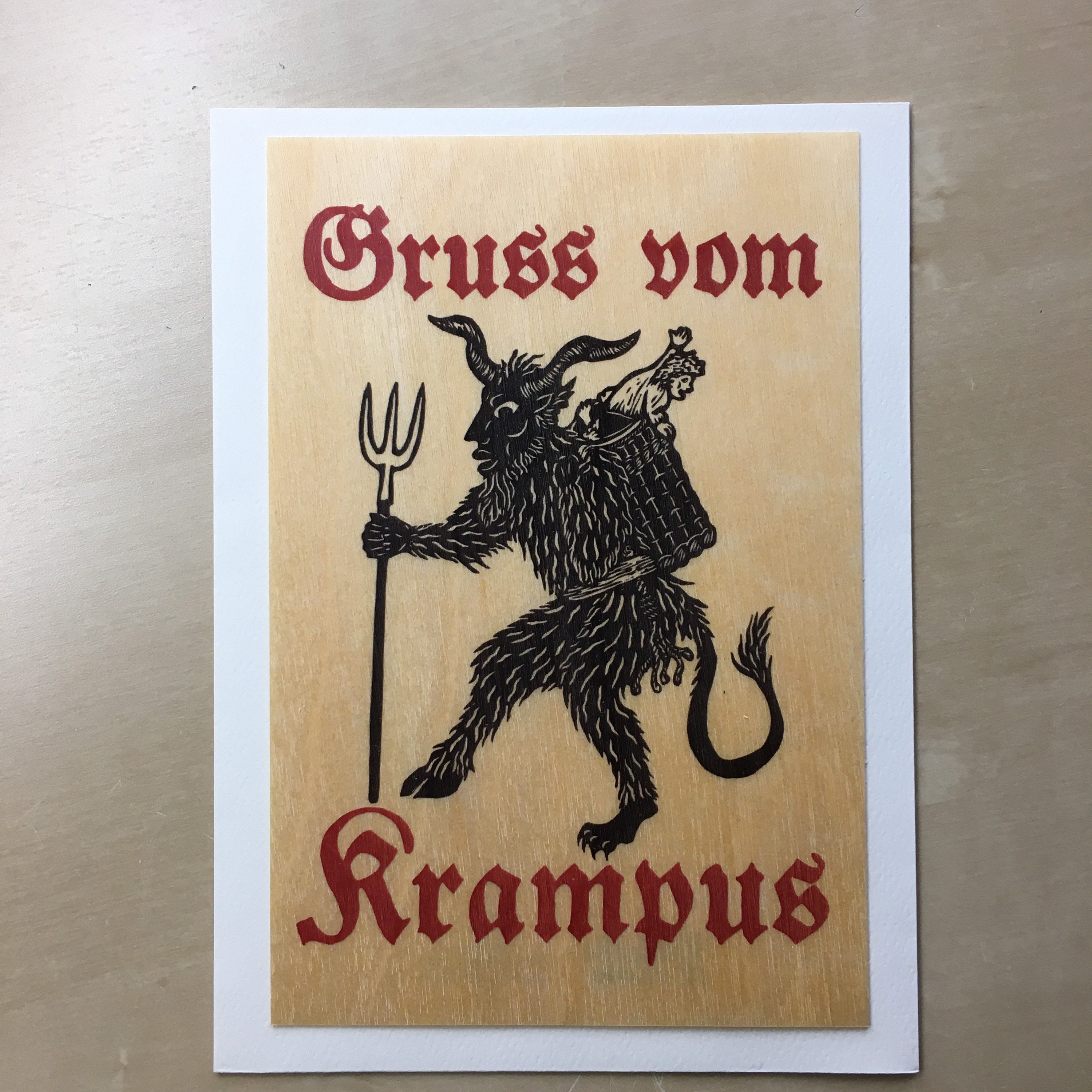 Gruss vom Krampus Grüße von Krampus Weihnachten Birke Karte Etsy