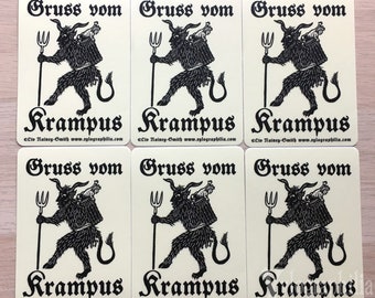 Gruss vom Krampus sticker indoor outdoor UV resistant vinyl