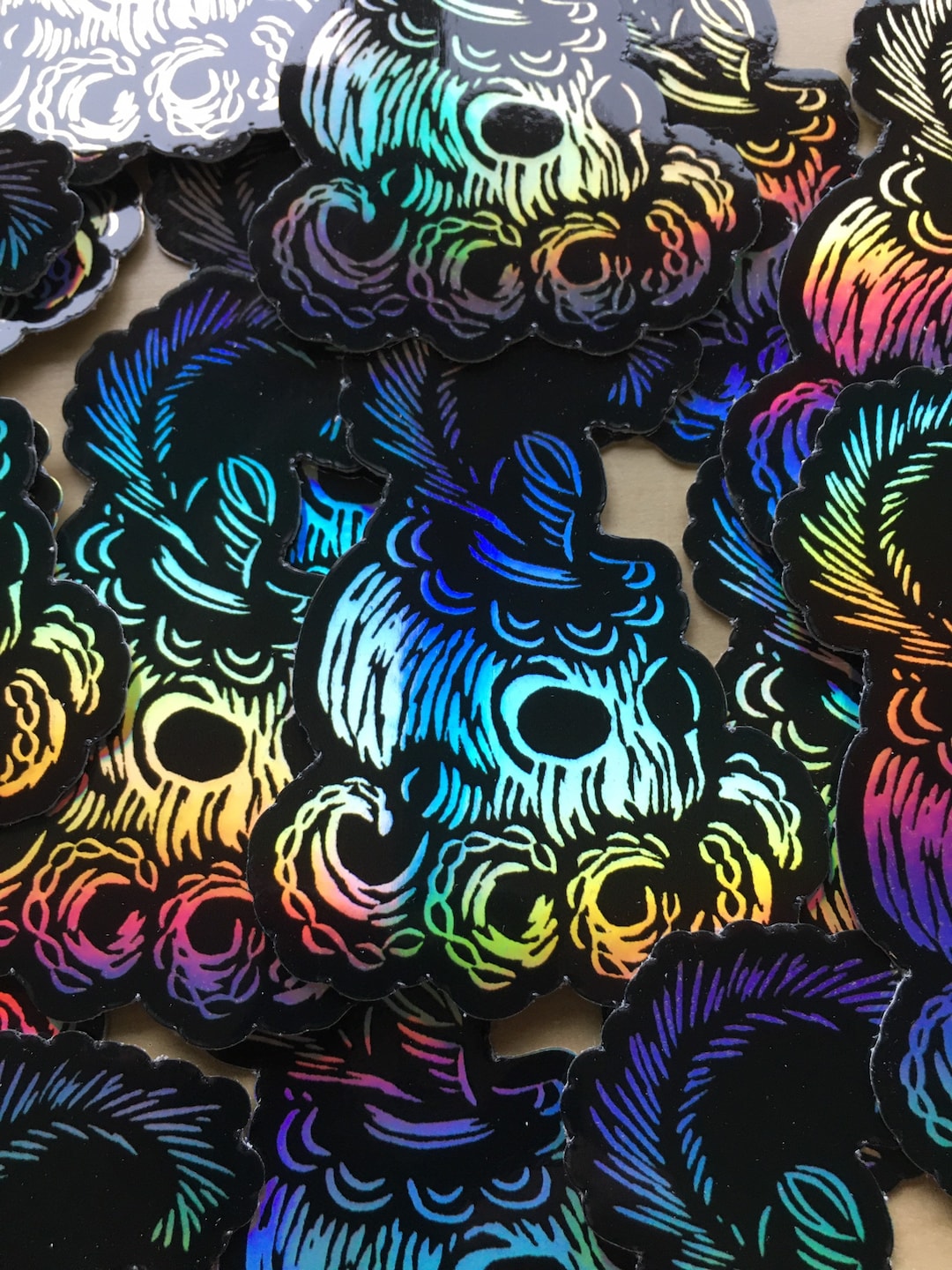 Fancy Deep Sea Octopus 3" Holo Sticker Indoor/outdoor Vinyl - Etsy