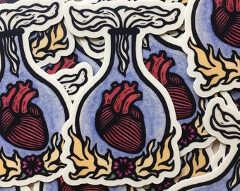 Ardor passionate heart sticker indoor/outdoor vinyl color