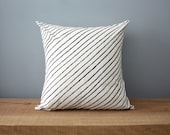 18" Organic Cotton Pillow - DIAGONAL STRIPE - housewares