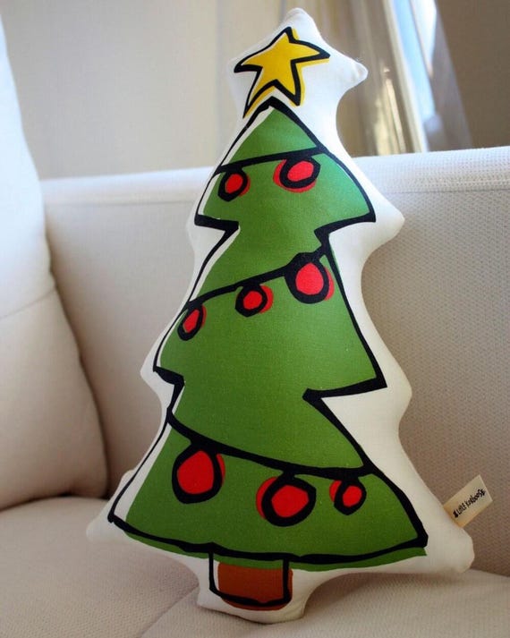Christmas Tree Linen-Cotton Plush Toy, Mini or Regular, Made in USA