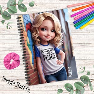 Personalized Inspirational Affirmation Journal for Girls and Teens Protecting Their Peace Custom Spiral Notebook for Daily Reminders Therapy