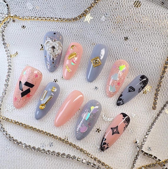 Seventeen Press on Nails * Jeonghan* Concert Nails * Hand Made
