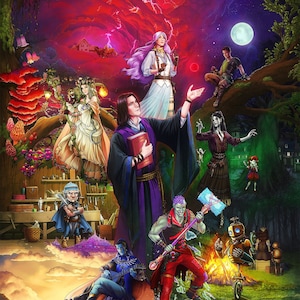 Critrole BH & DM Campaign 3 Art Print - Multiple Sizes Available - "Children of the Blightstar"