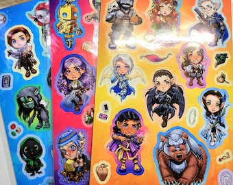 Critrole VM, M9, BH Campaign 1, 2, 3 Chibi Vinyl Sticker Sheets / Decals