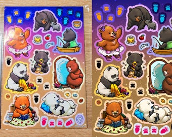 Bears Chibi Vinyl Sticker Sheets / Decals