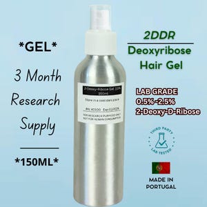 Lab Grade 2-Deoxy-D-Ribose 0.5/2.5% Spray Serum (3 Month Supply) Hair Growth Sugar Gel 150ml