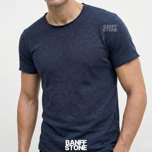 100% Cotton Slim Fit Mens T-Shirt: Solid Color Short Sleeve, Soft and Breathable