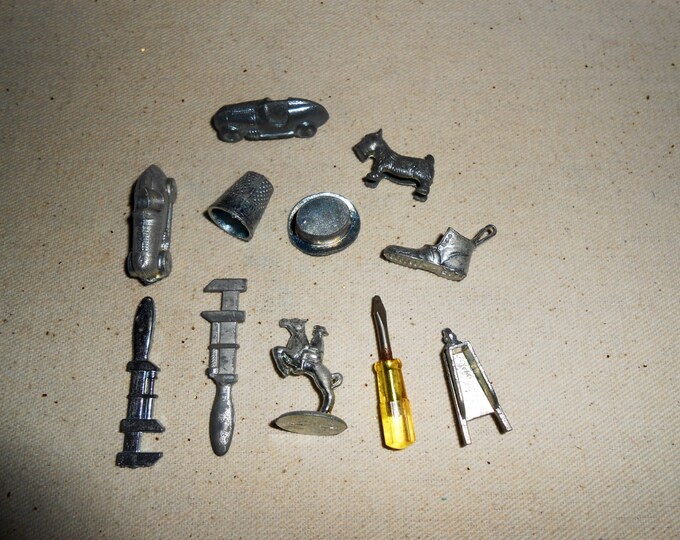 Vintage Monopoly Metal Game Pieces Metal Token Vintage Game Etsy