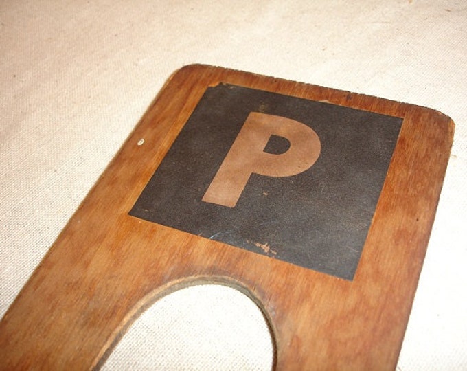 Vintage Wood Clothes Rack Divider Letter P Etsy
