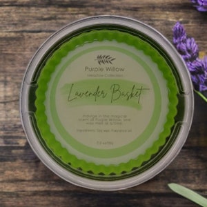 Lavender Basket Wax Melt, Soy Wax Melt, Garden Scent, Summer Scent, Spring Scent, Home Fragrance