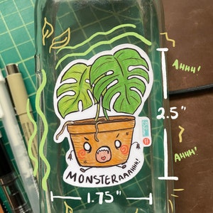 Sticker Monstera, amateur de plantes, sticker plante en vinyle, sticker pour ordinateur portable, décoration de bouteille d'eau