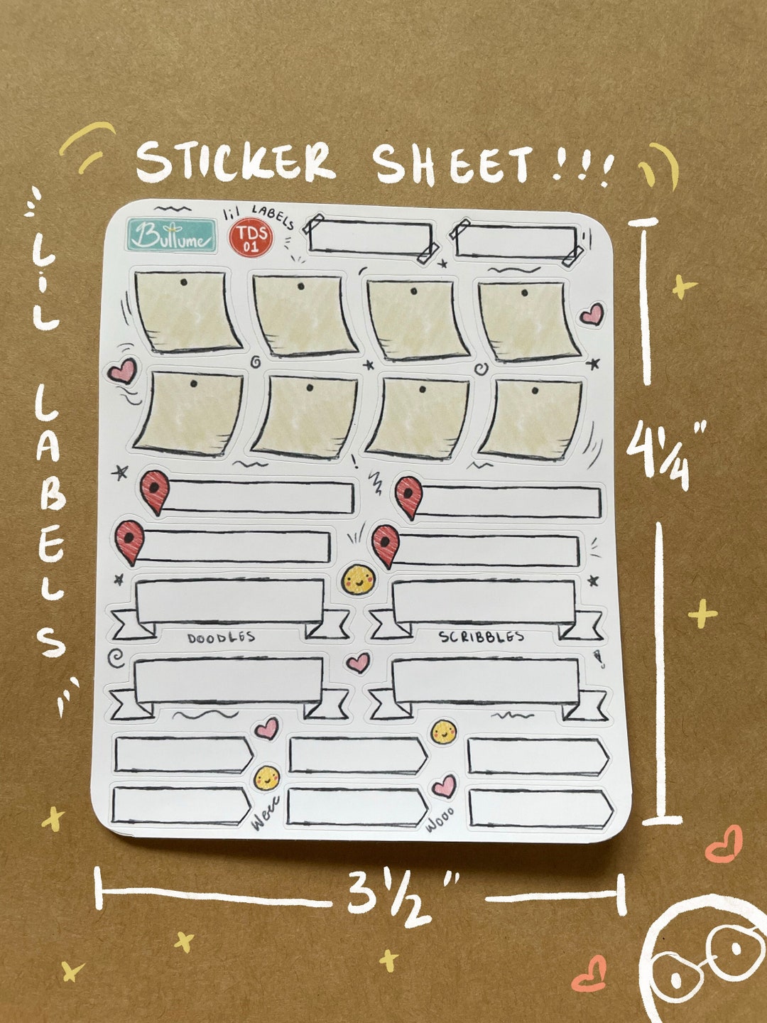 Polaroid Decorations, Photo Sticker Add On, Sticky Note Stickers ...