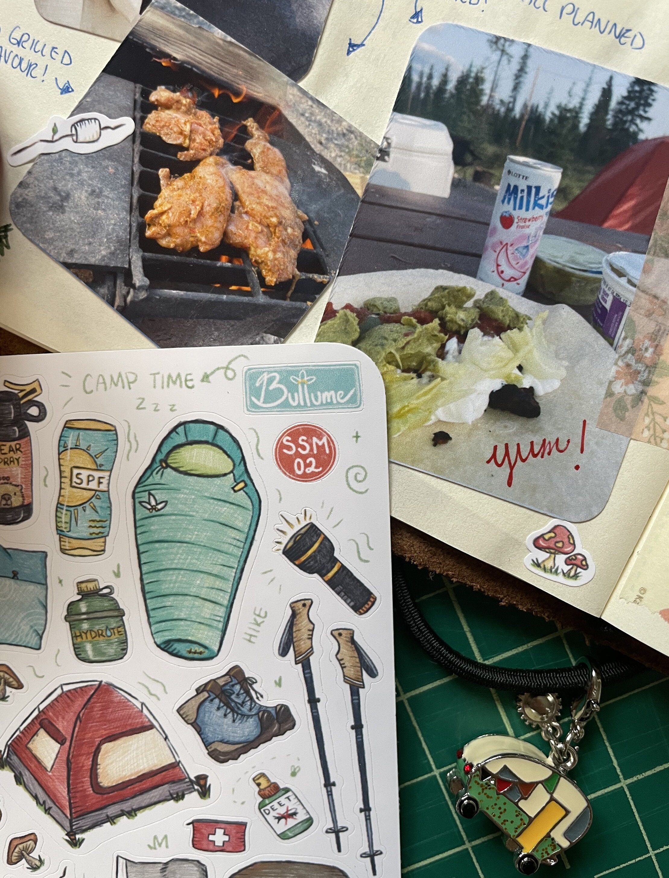 Camp Sticker Craft Camp Sticker Sheet, Journal Decals, Planner Decorations, Camping ...
