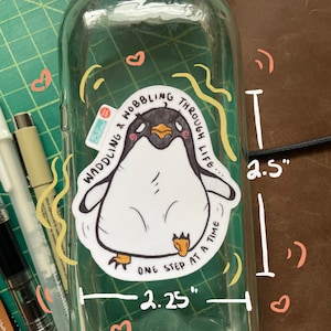 Sticker pingouin, pingouin en vinyle, dandine, décoration pour ordinateur portable, résistant aux intempéries, vinyle autocollant